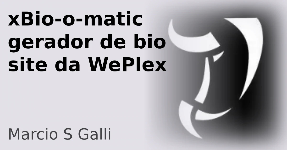 xBio-o-matic gerador de bio site da WePlex